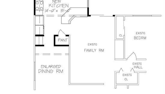 Remodeled First Floor Plan